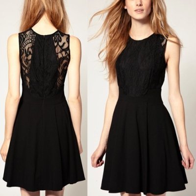 elegant black dress cheap 